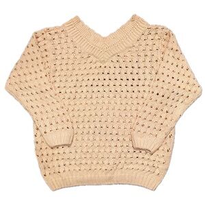 Fenn Wright & Manson cream sweater medium vintage woven
